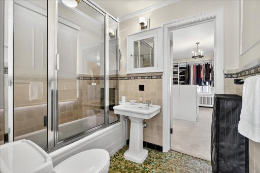 Private bathroom attached to huge closet.