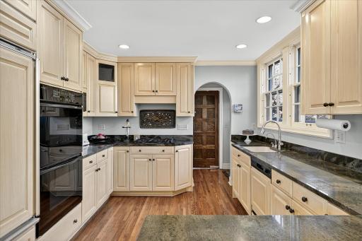 Oversized kitchen with plenty of cabinet and counter space.