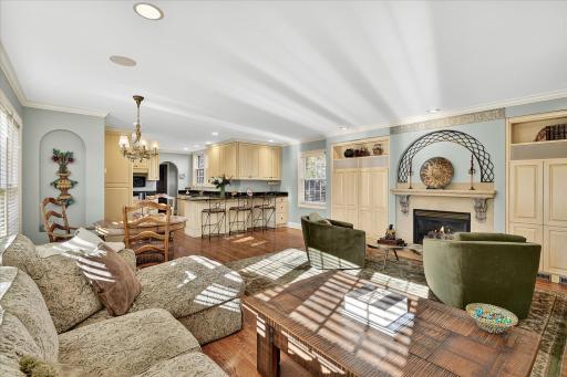 Large family room and kitchen is fabulous space for everyday living!