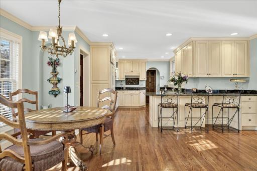Informal dining space in kitchen.