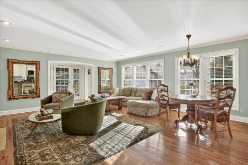 Large family room with informal dining.