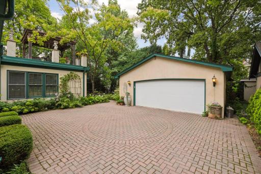 Large driveway also provides additional patio space.