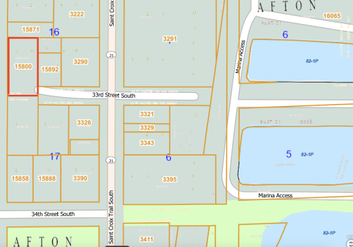 Lot Image From Washington County GIS Sight