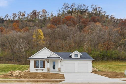 Photo for 2563 Clubhouse Drive, Lake City, MN 55041 - listing #6812684 Front of house with beautiful Bluff backdrop