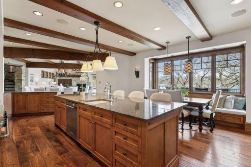 Serene lake views from the kitchen