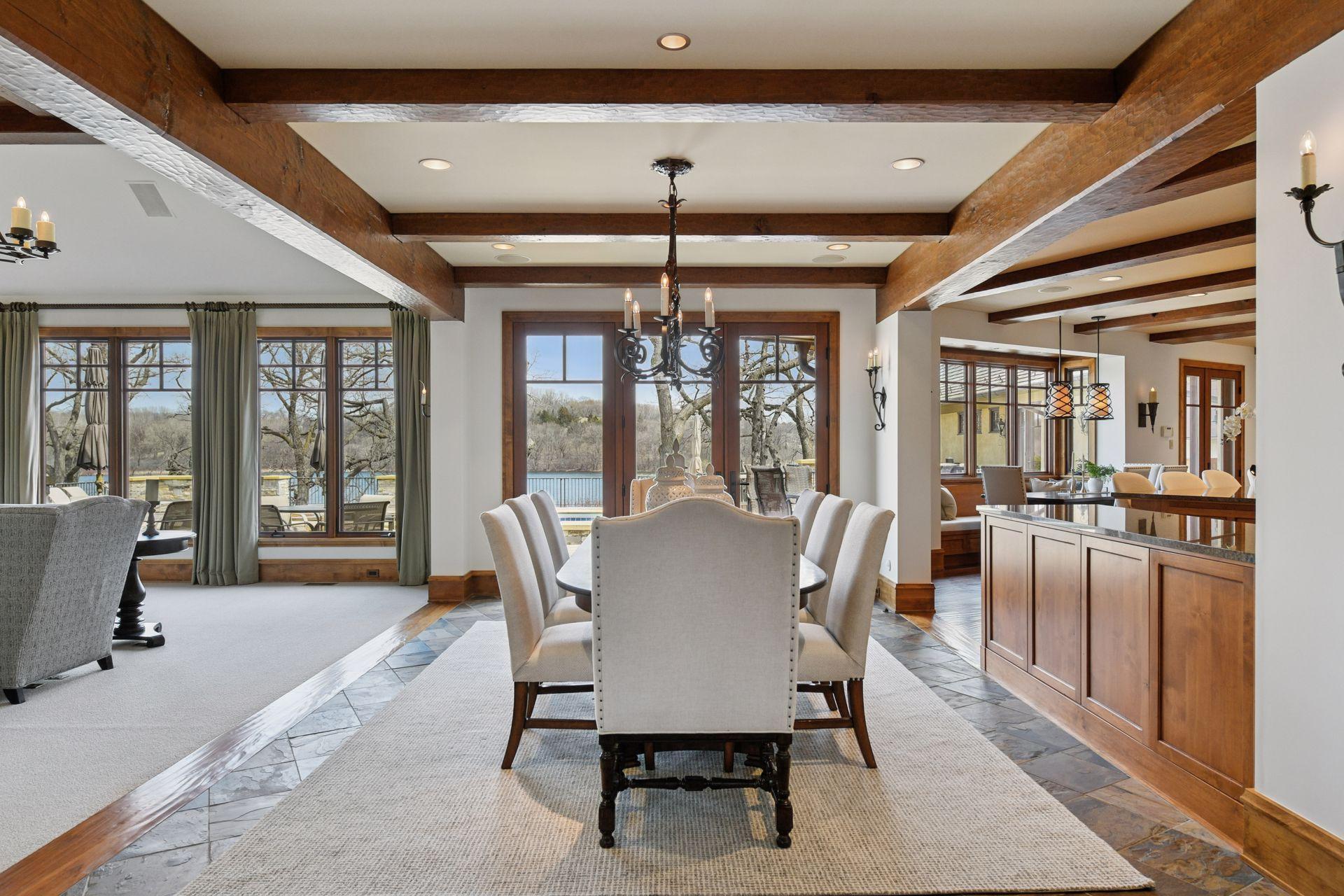 Lovely lake views make the perfect backdrop while entertaining