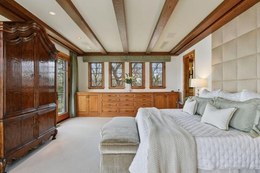 Lovely built-ins are great for clothing and linen storage