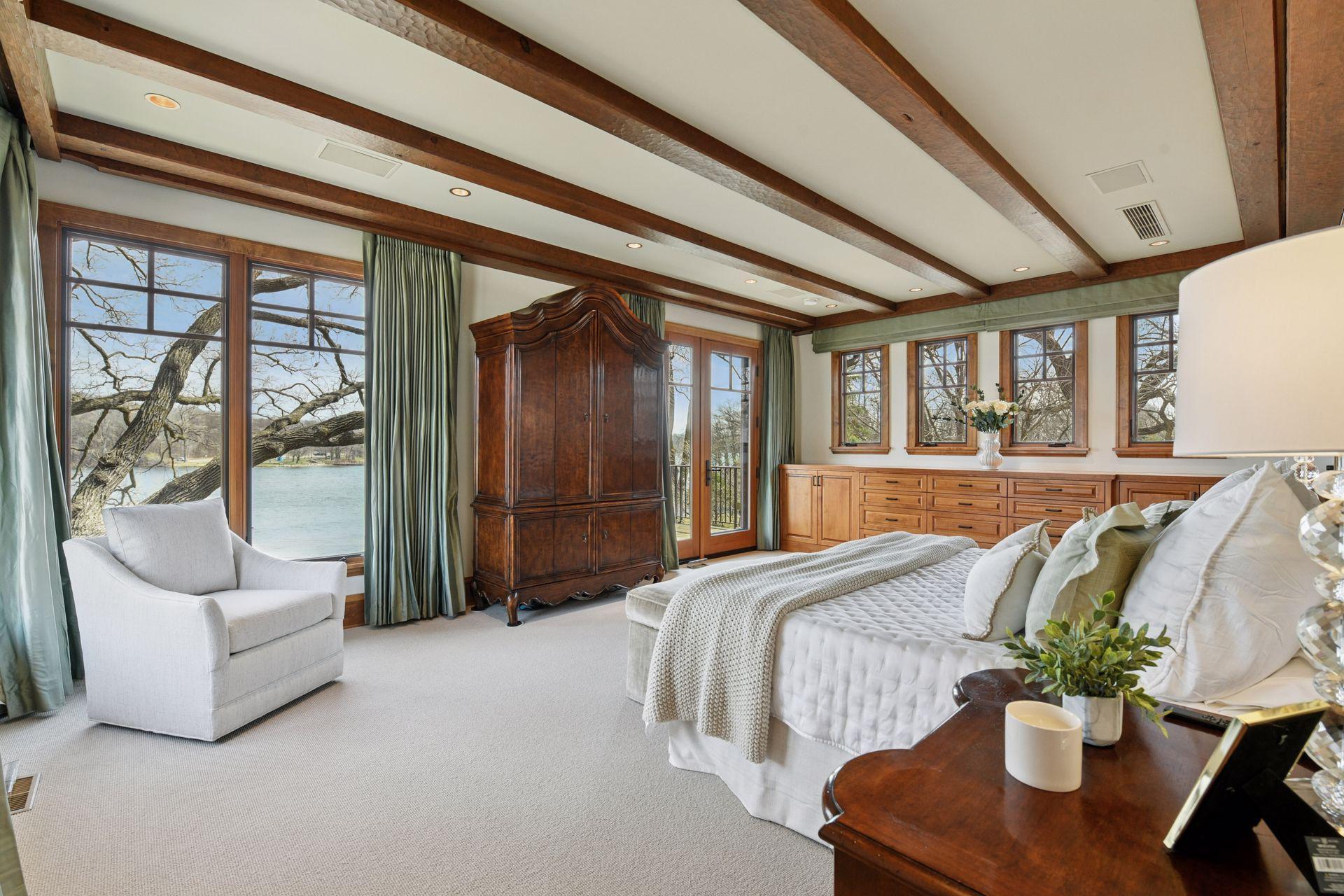 Retreat to the tranquil main level primary suite