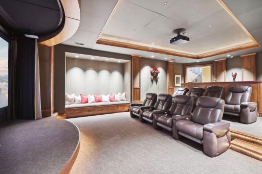 Great space to cozy up with some popcorn and a good film