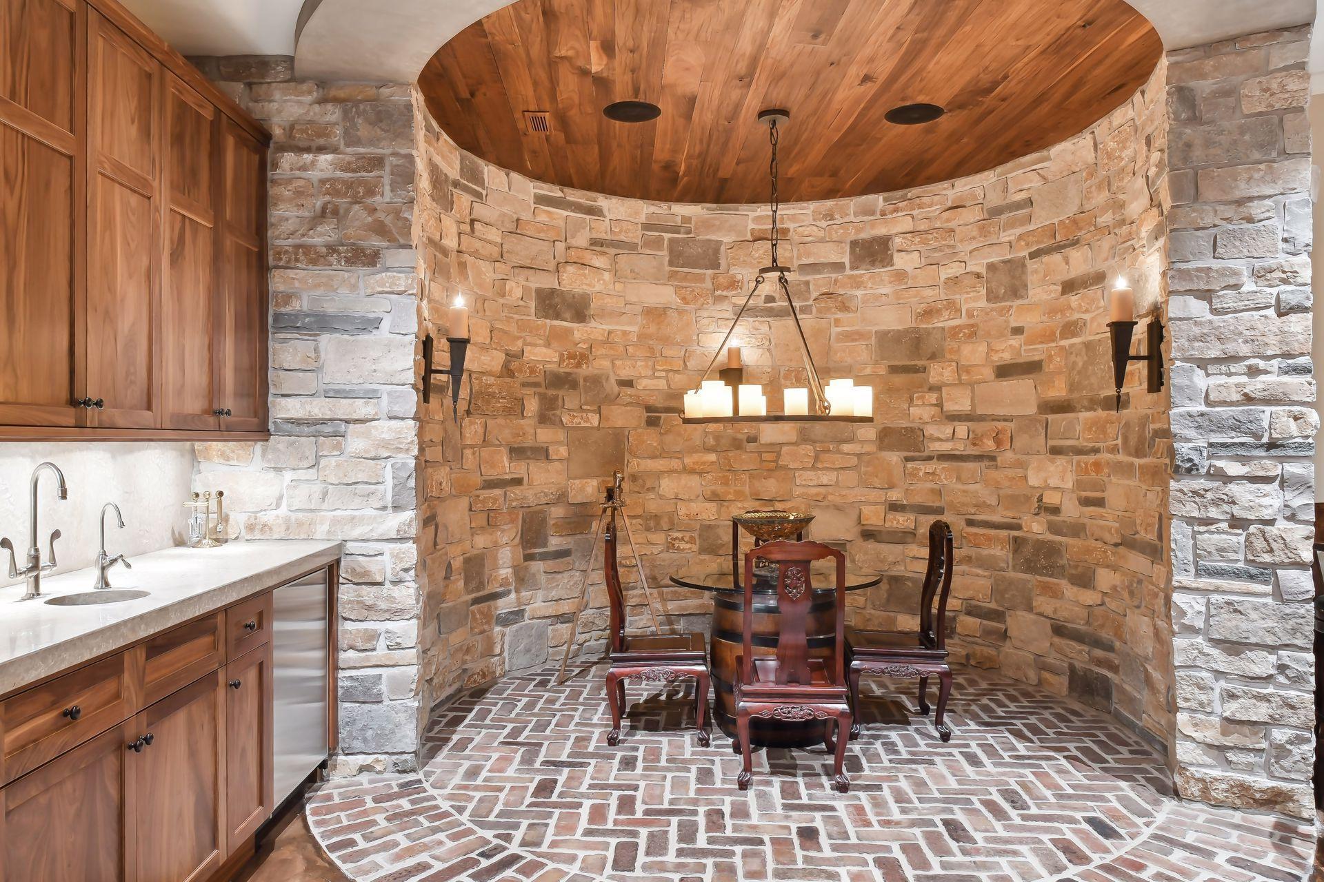 Lower level bar and sitting area