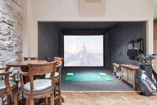 Impressive "man cave" environment in this area of the home