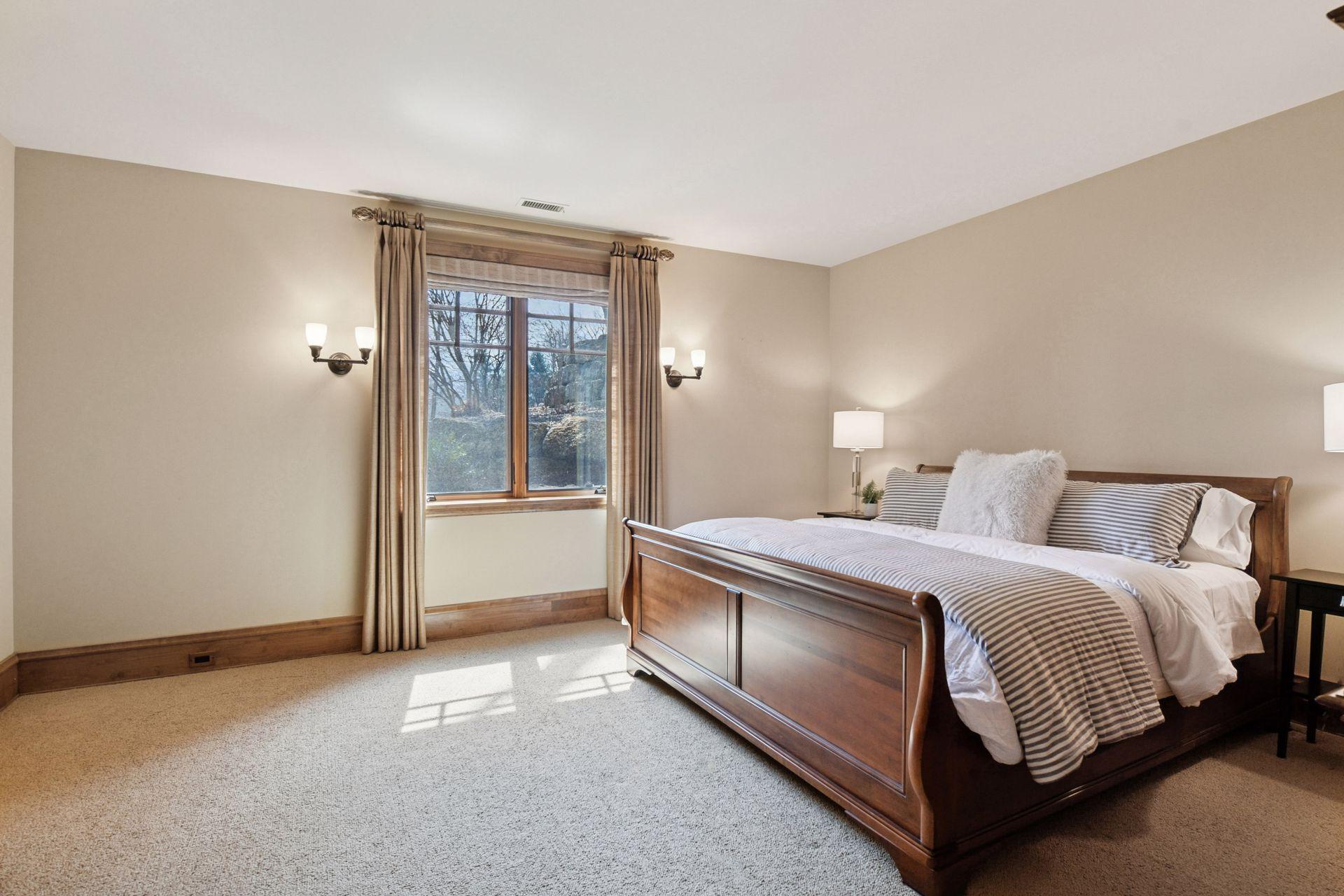 Spacious lower level guest room
