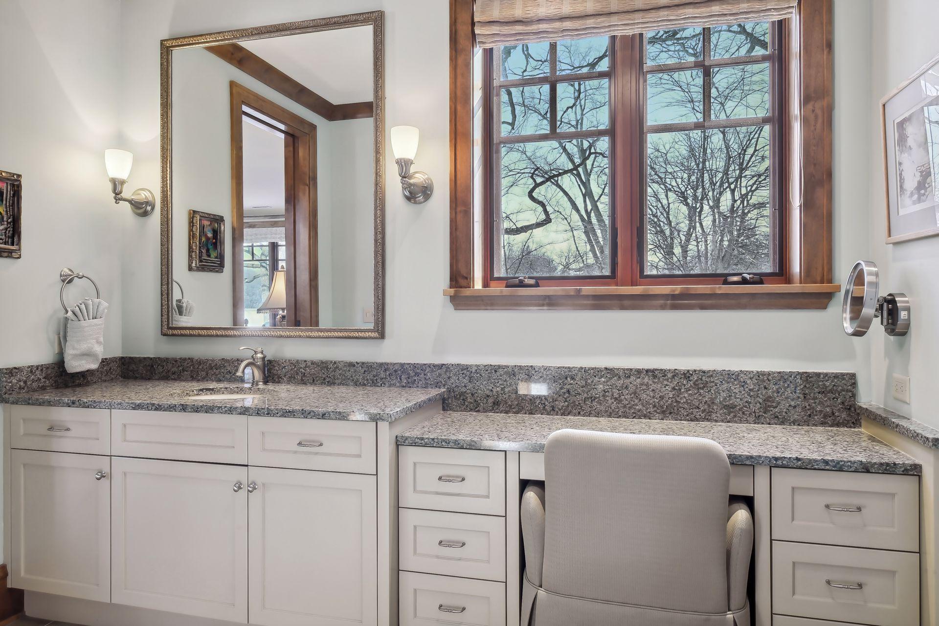 En-suite 3/4 bath with plenty of counter space