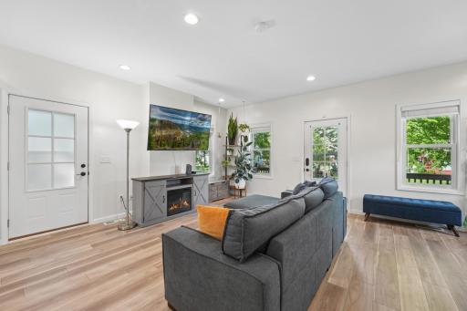 Enjoy easy indoor-outdoor living with direct access to the huge side deck