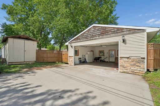 Spacious back alley area with access to the large shed