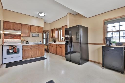 So much potential in this oversized kitchen!