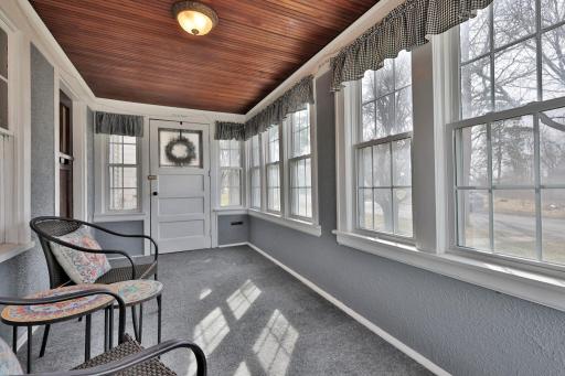 Enough space in this 3 season porch for lounging or dining! Imagine having your morning coffee here!