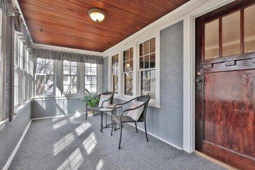Newer windows fill this space and make it bright! Wood details everywhere!