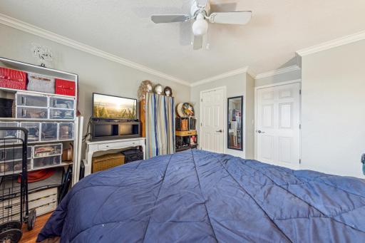 Bedroom with walk in closet