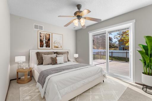 Primary bedroom virtually staged