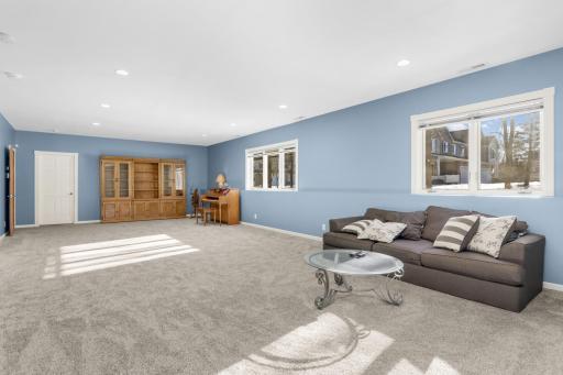 Lower level family room.