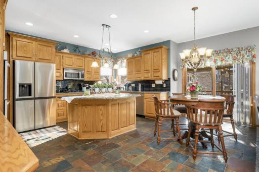 Bright and inviting kitchen.
