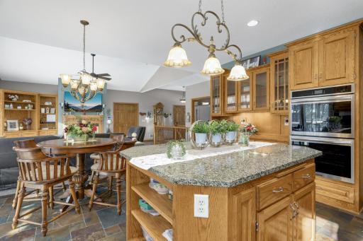 Center island, providing space and seating.