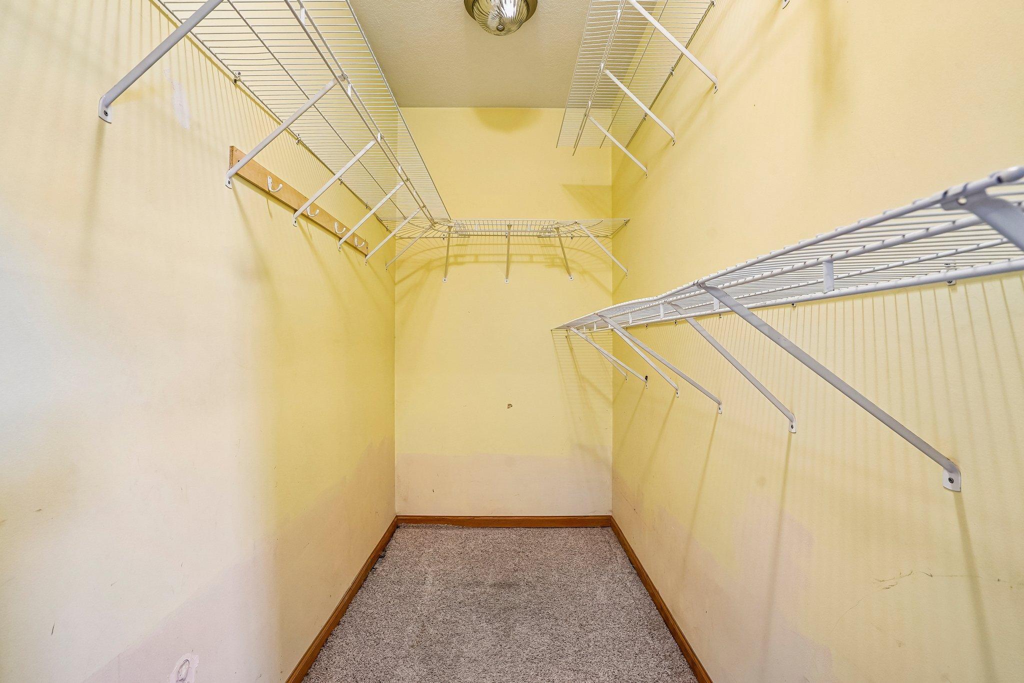 Main level bedroom closet