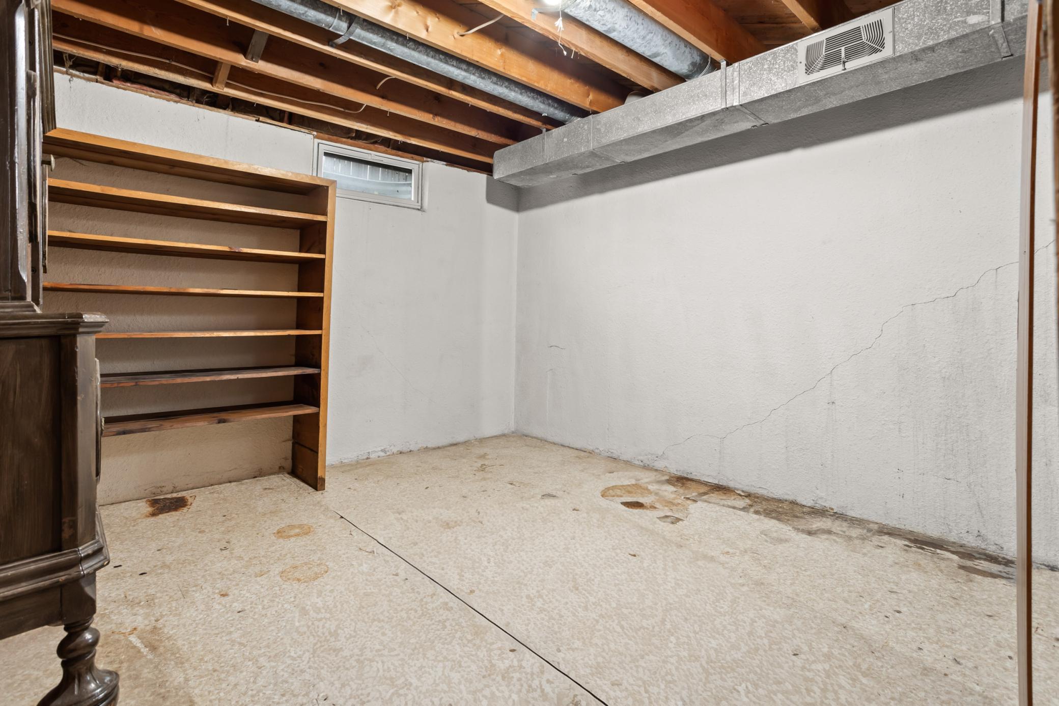 Storage in basement