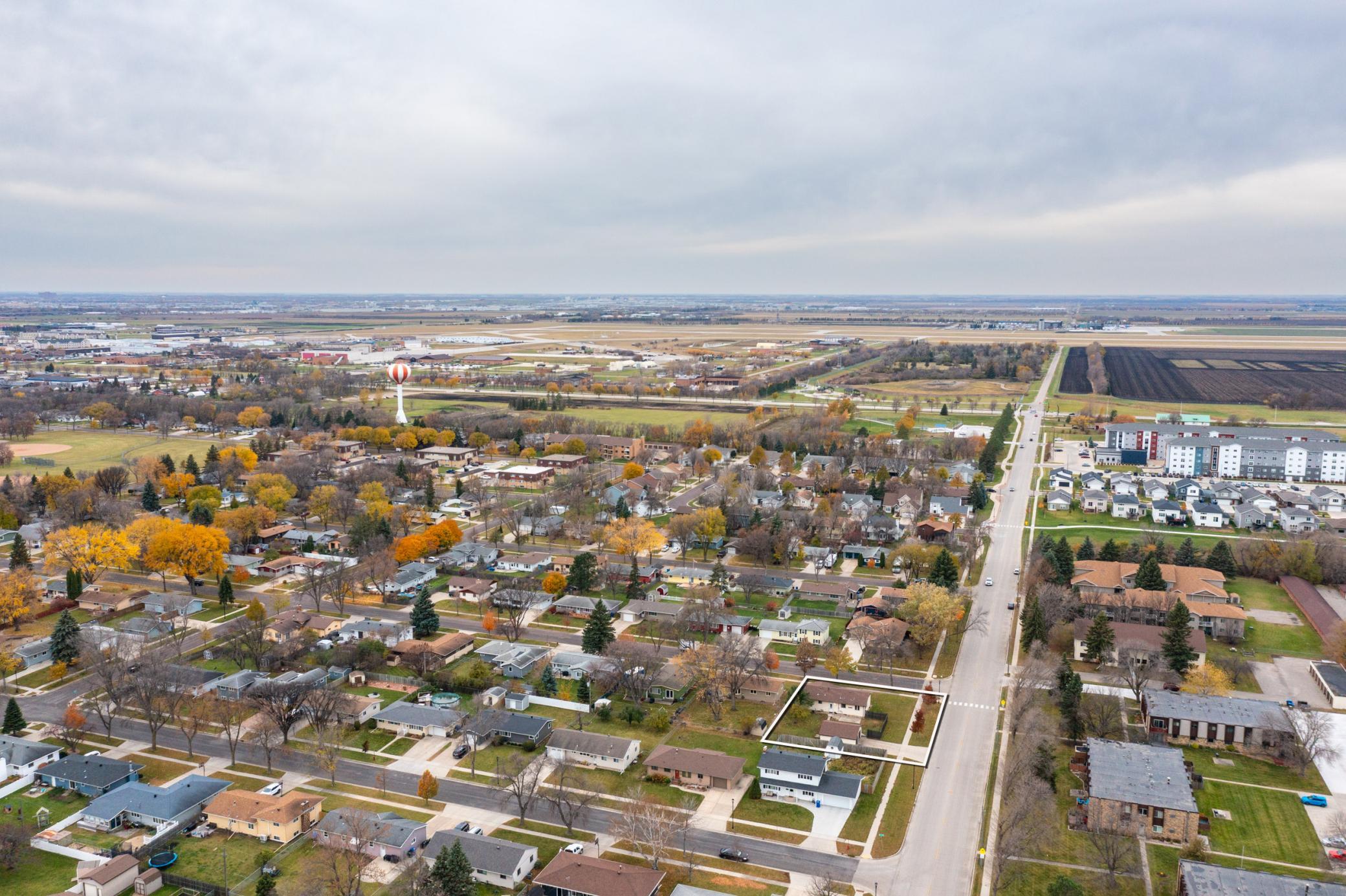 Aerial View facing west