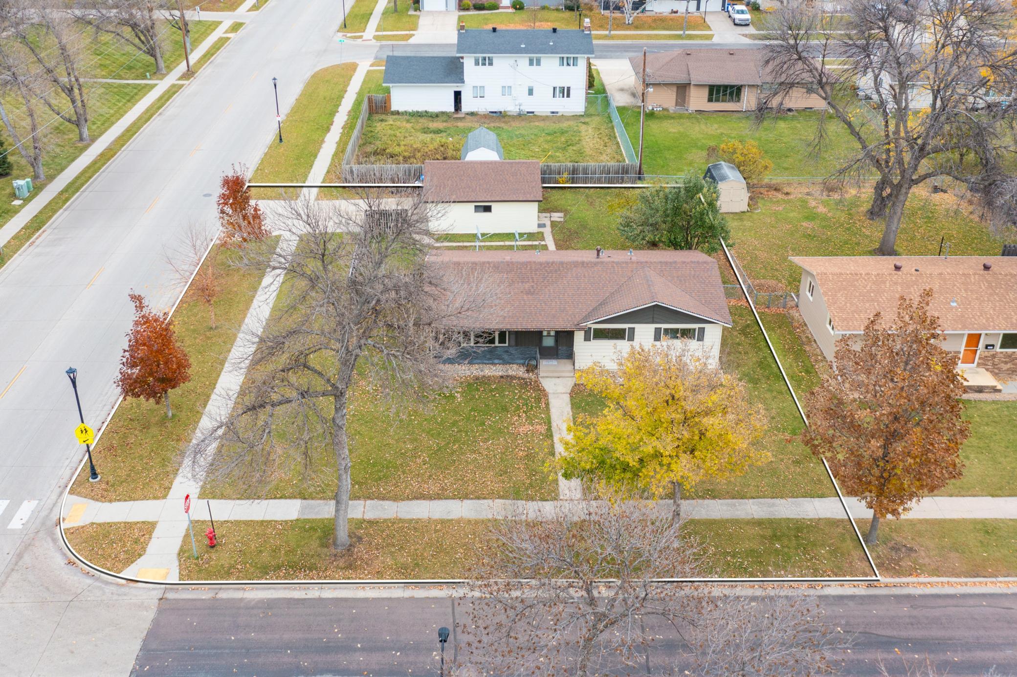 Aerial view facing east