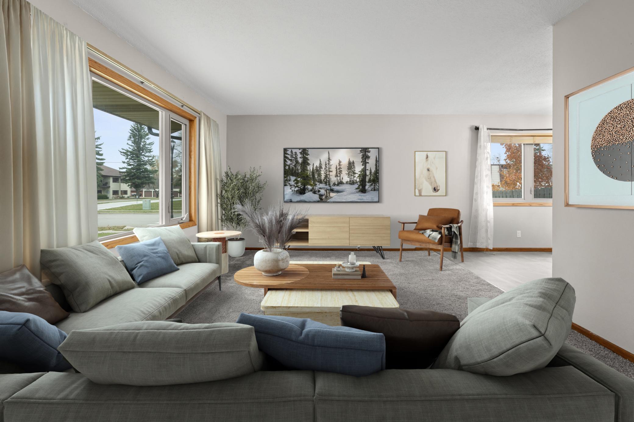 Virtually Staged Living Room