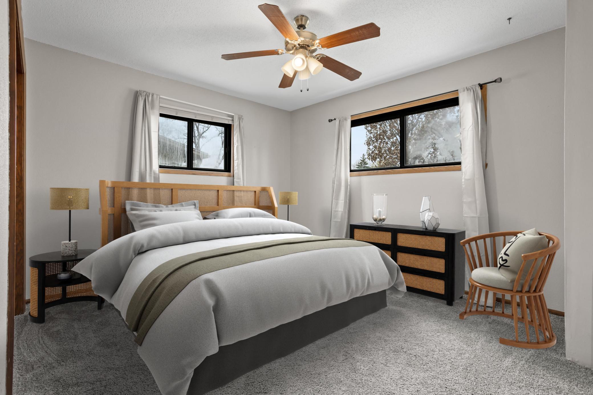 Virtually Staged 3rd Bedroom