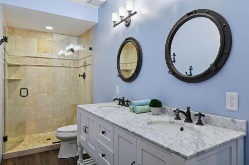 LL 3/4 bathroom just off the laundry room