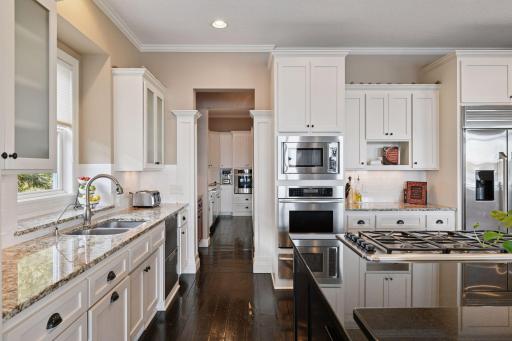 View from the kitchen to the butlers pantry