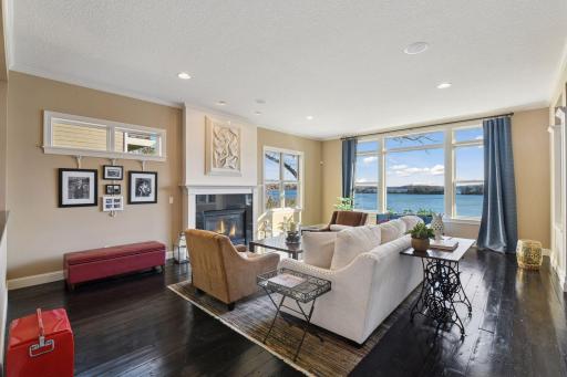 Gorgeous lake views from the open main level