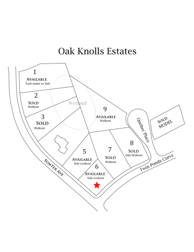 Oak Knoll Estates available lots - still available, Lots 6 & 9