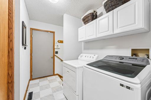 Main Level Laundry and Garage Access Door