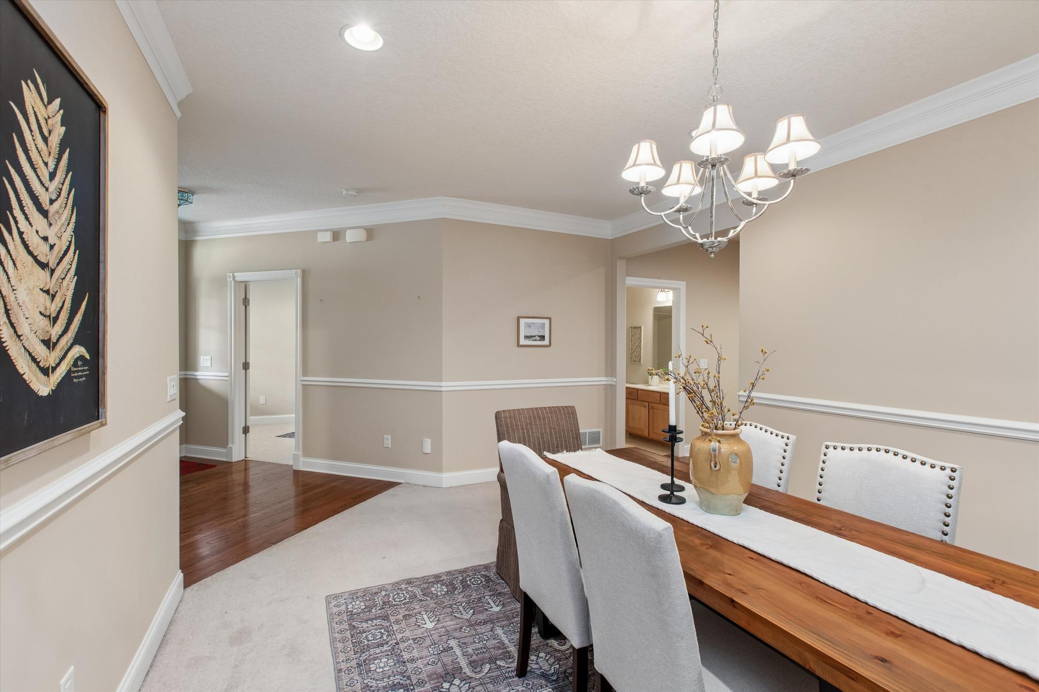 Formal dining room could easily serve as living room