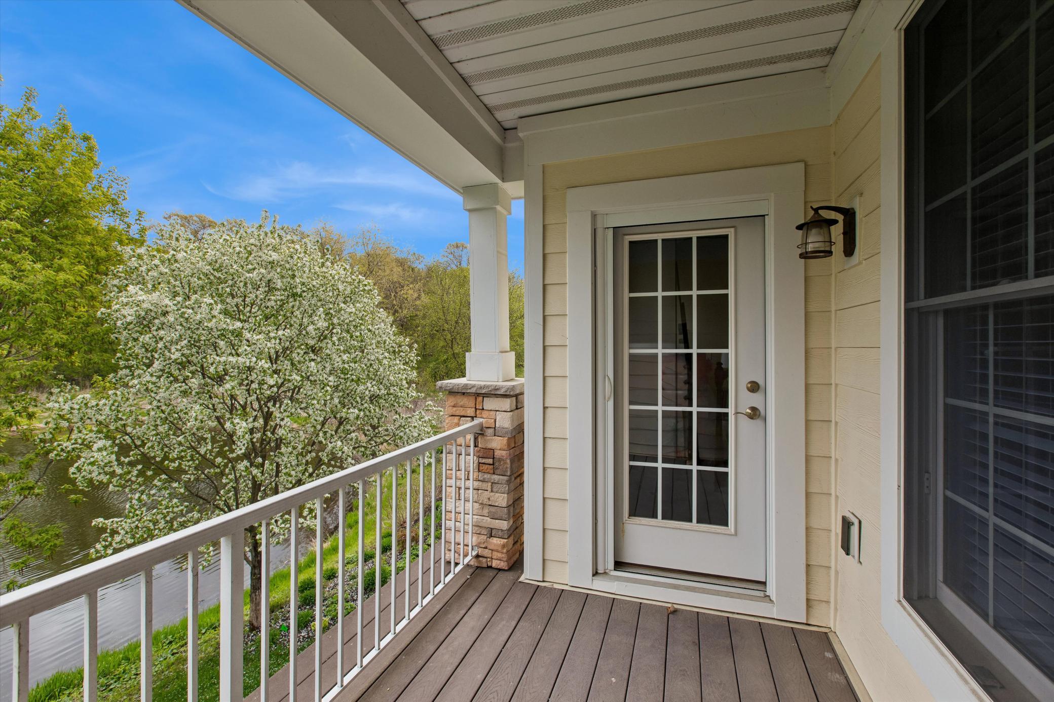 Deck provides privacy for nature watching and relaxation
