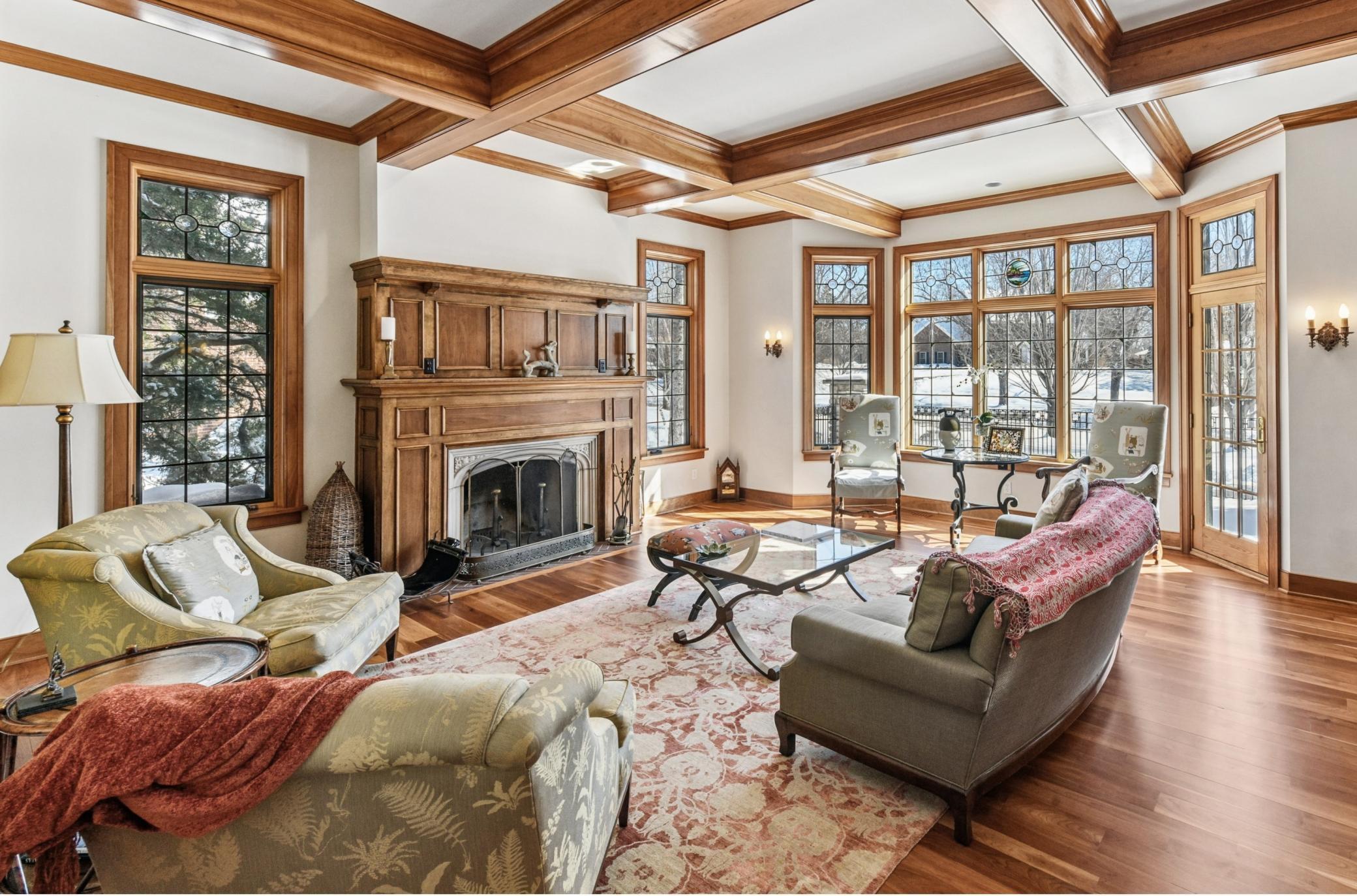 Living room bathed in natural light