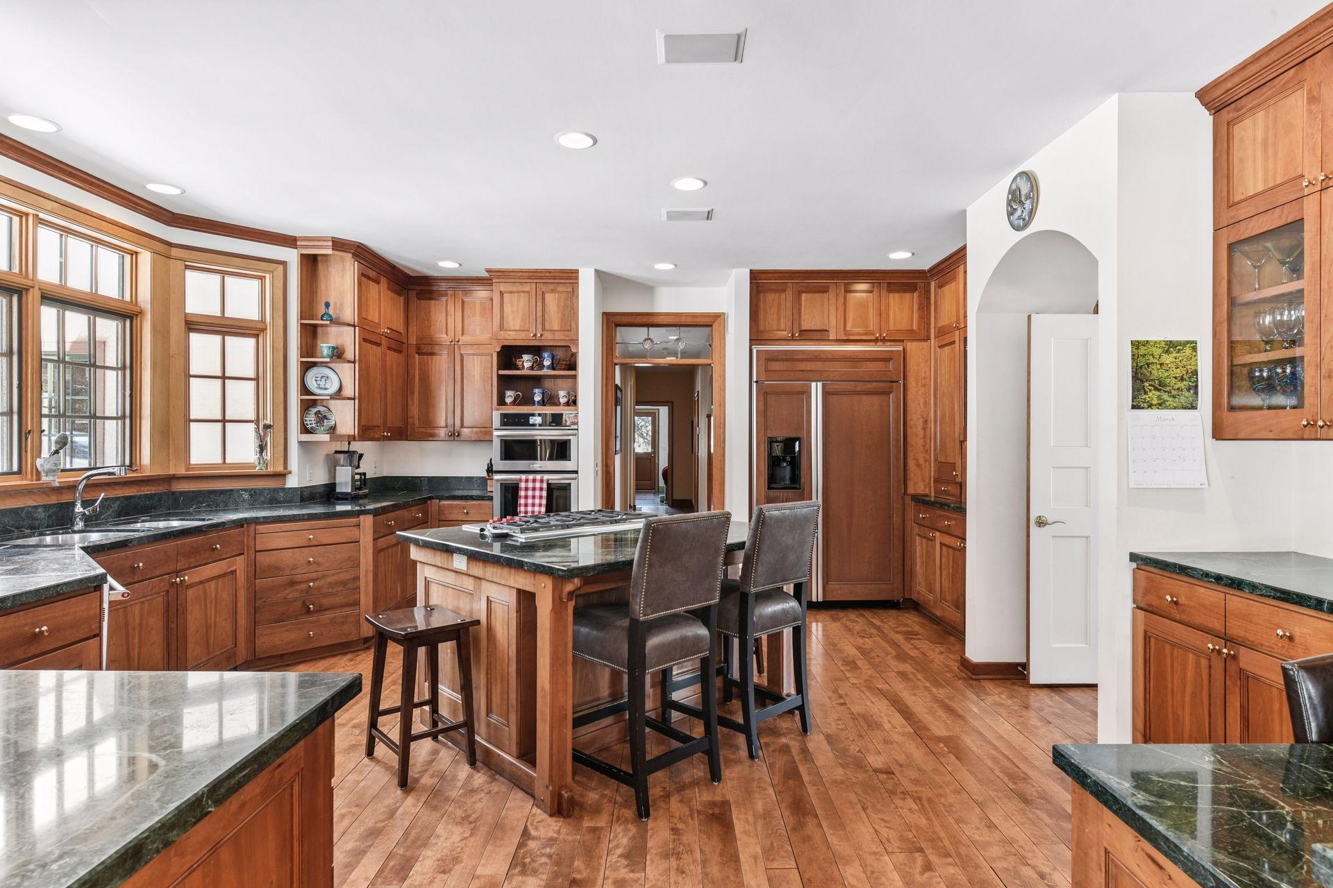 Massive cupboards and countertops