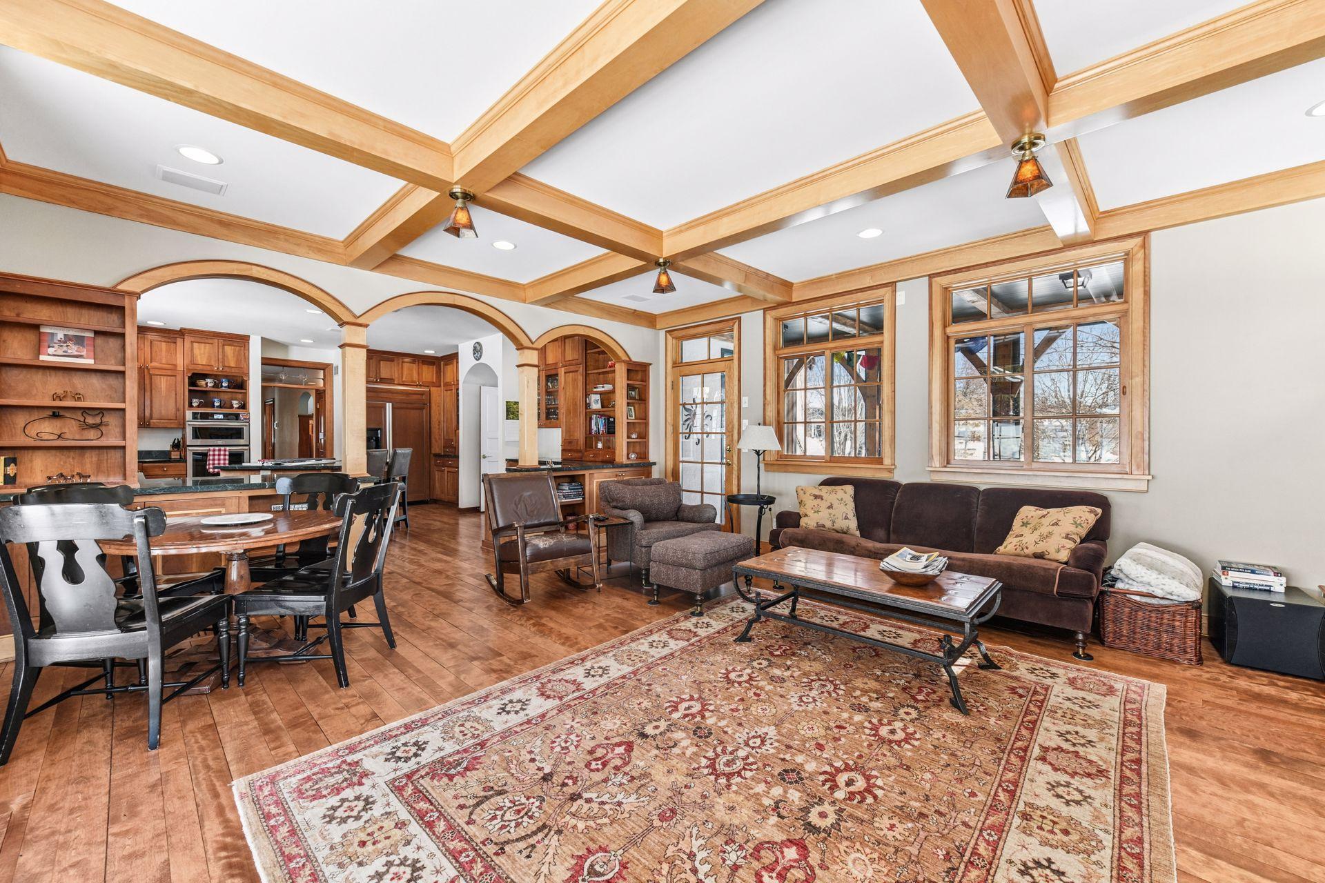 Informal dining open through lovely arches