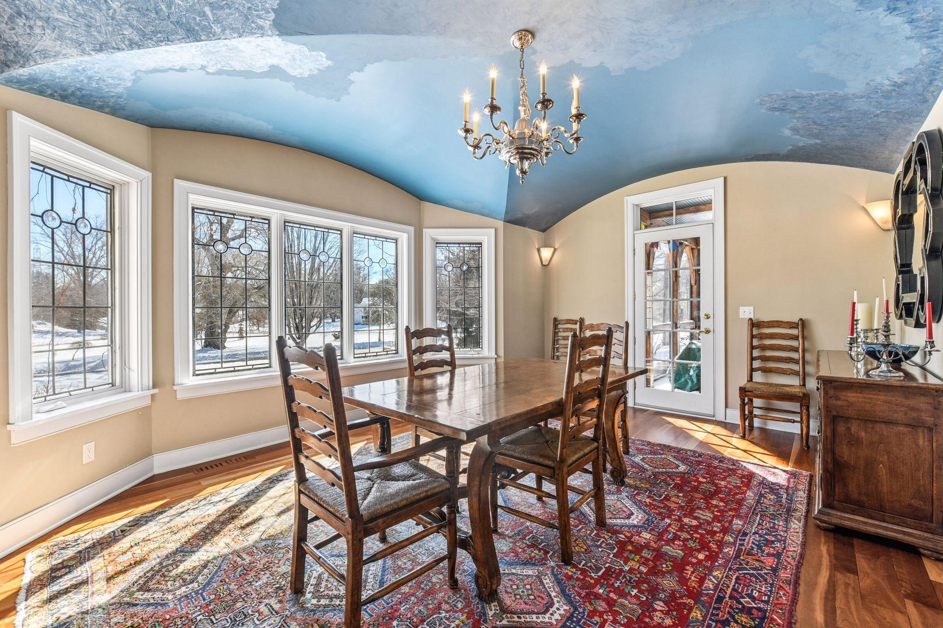 Art glass with adjacent porch