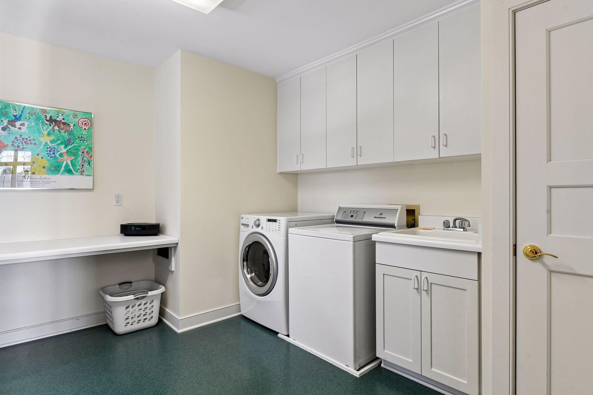 Practical second floor laundry
