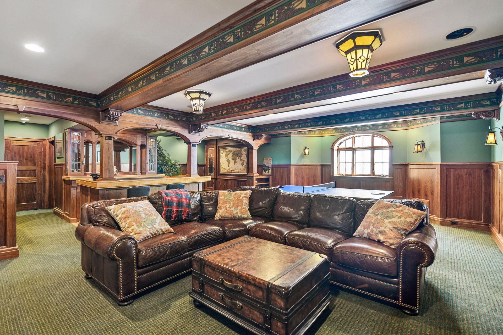 Party space with venue for a game of snooker