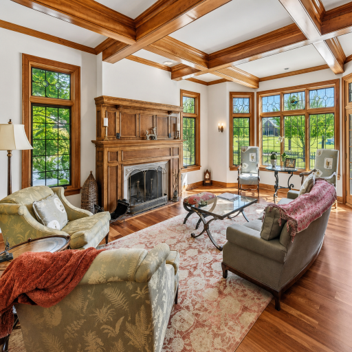 Living room bathed in natural light
