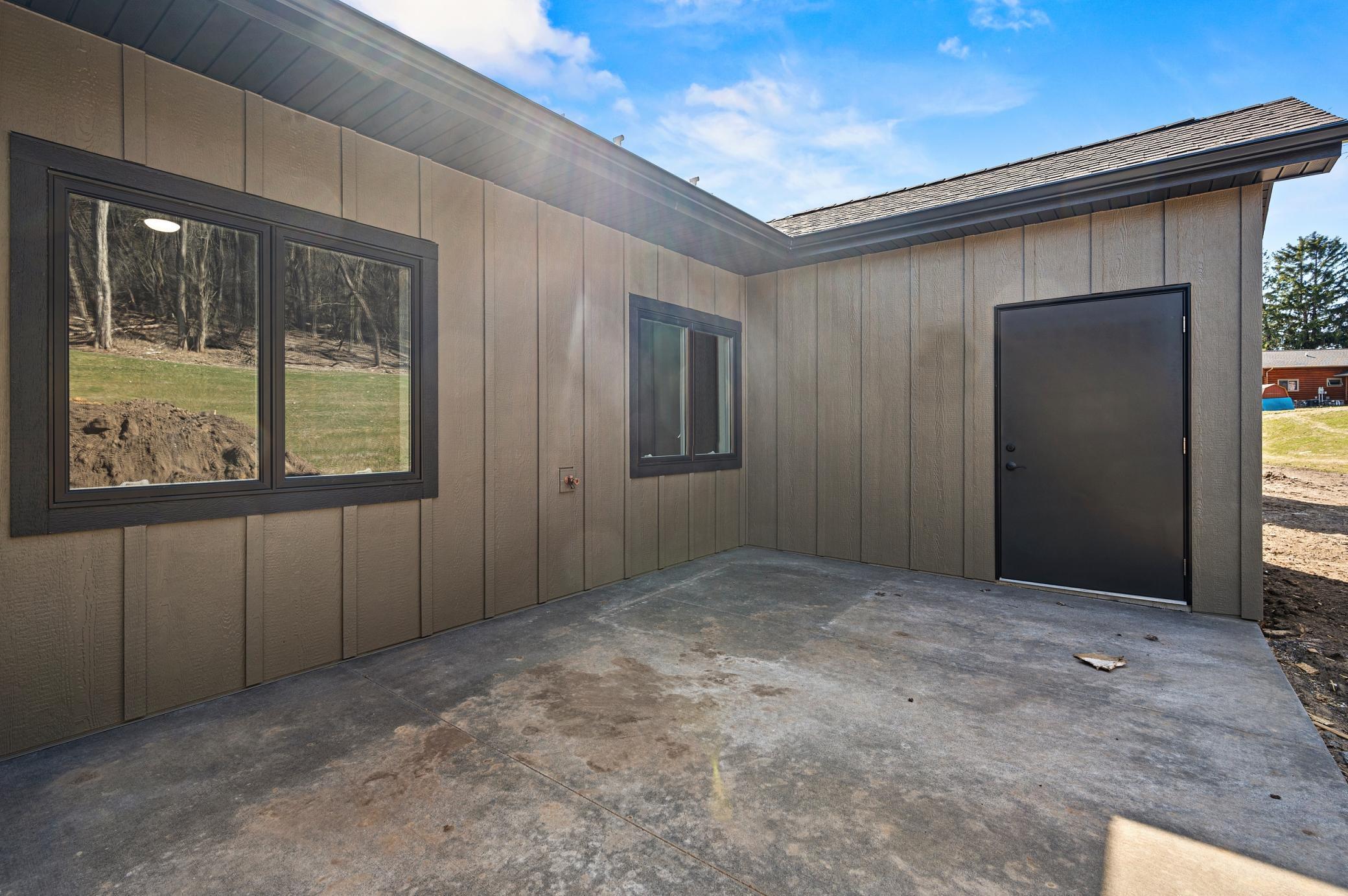 Patio with 5' x 12' Stoarge Unit