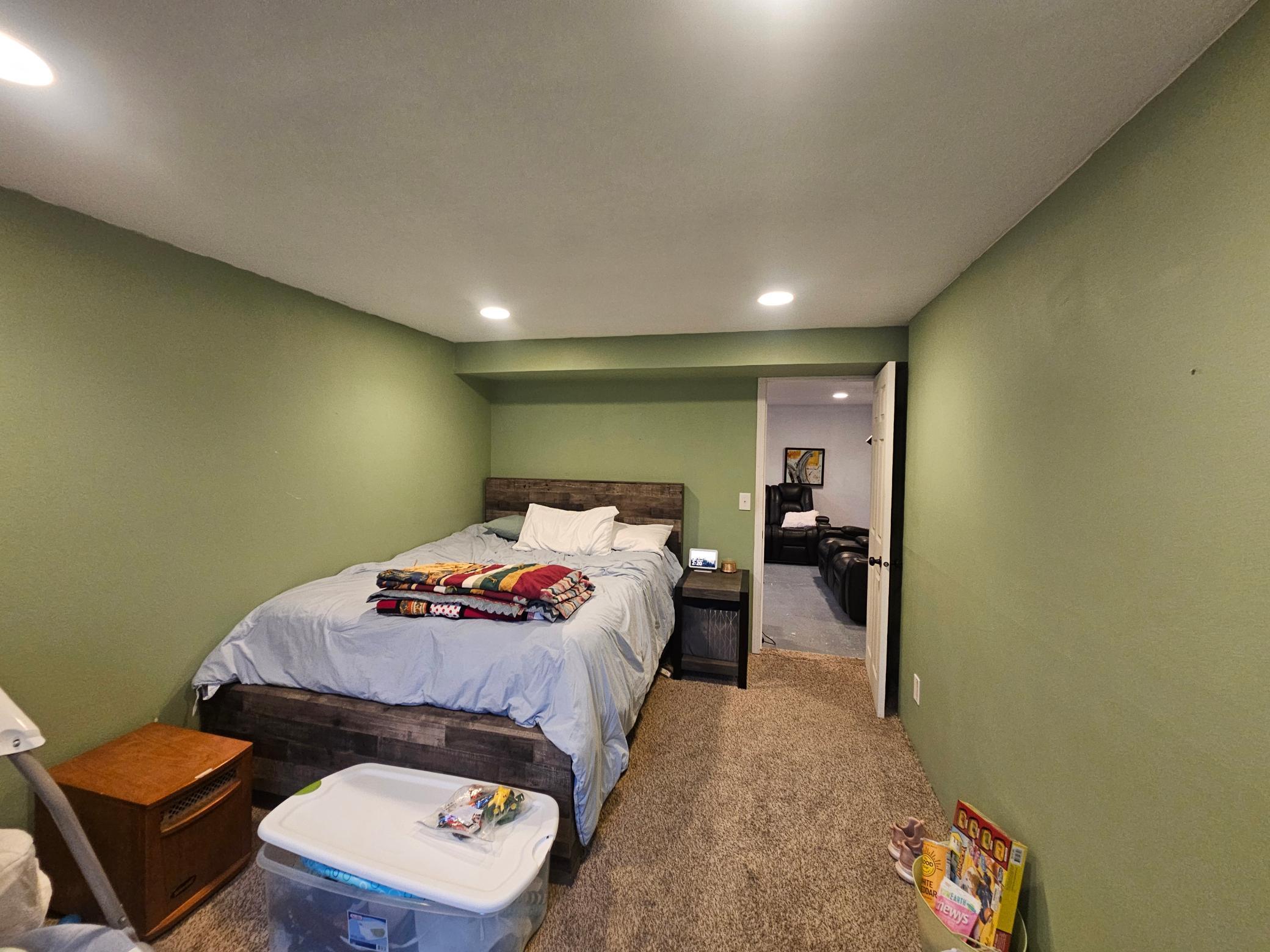 Basement bedroom with egress