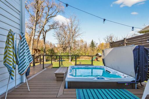 Salt water hot tub for easier maintenance and therapeutic benefits